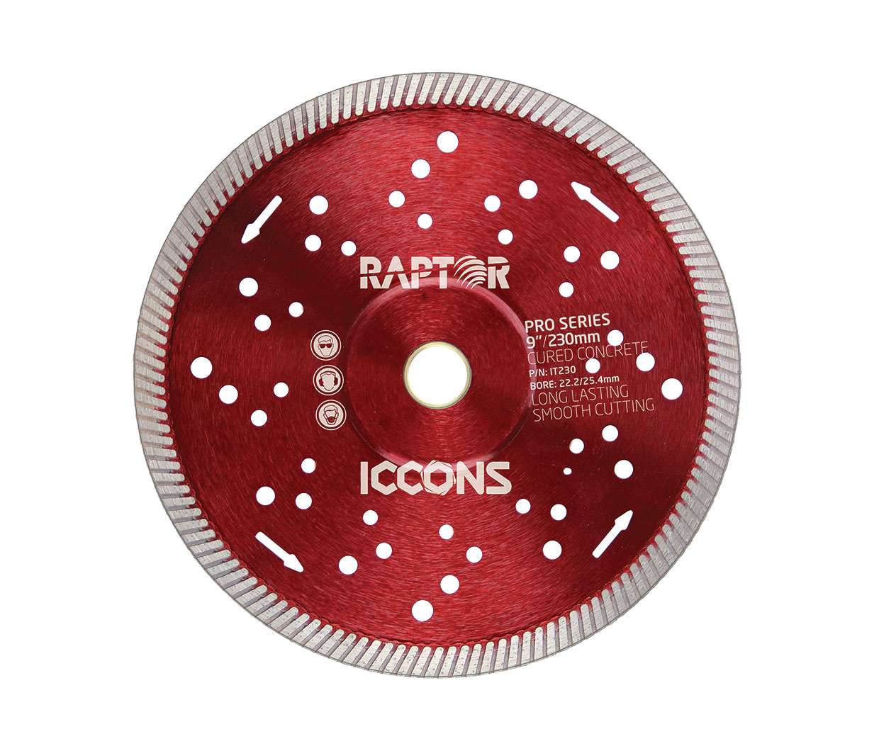 ICCONS DIAMOND BLADE - TURBO 125MM (RED)